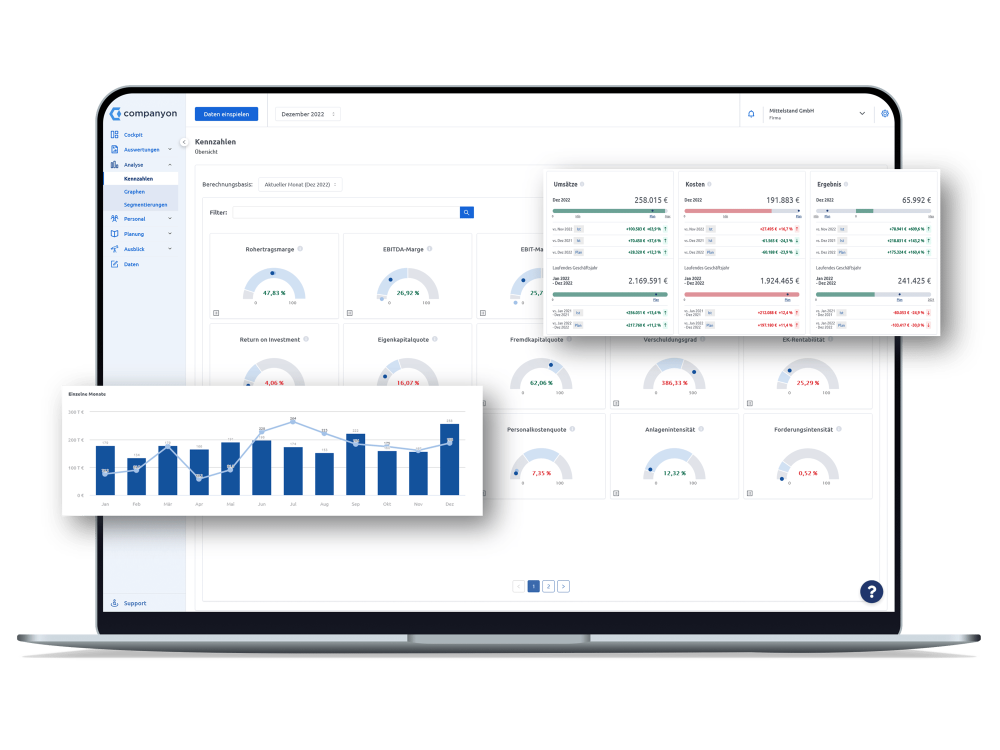 Companyon Controlling Software_Analyse Charts Grafik