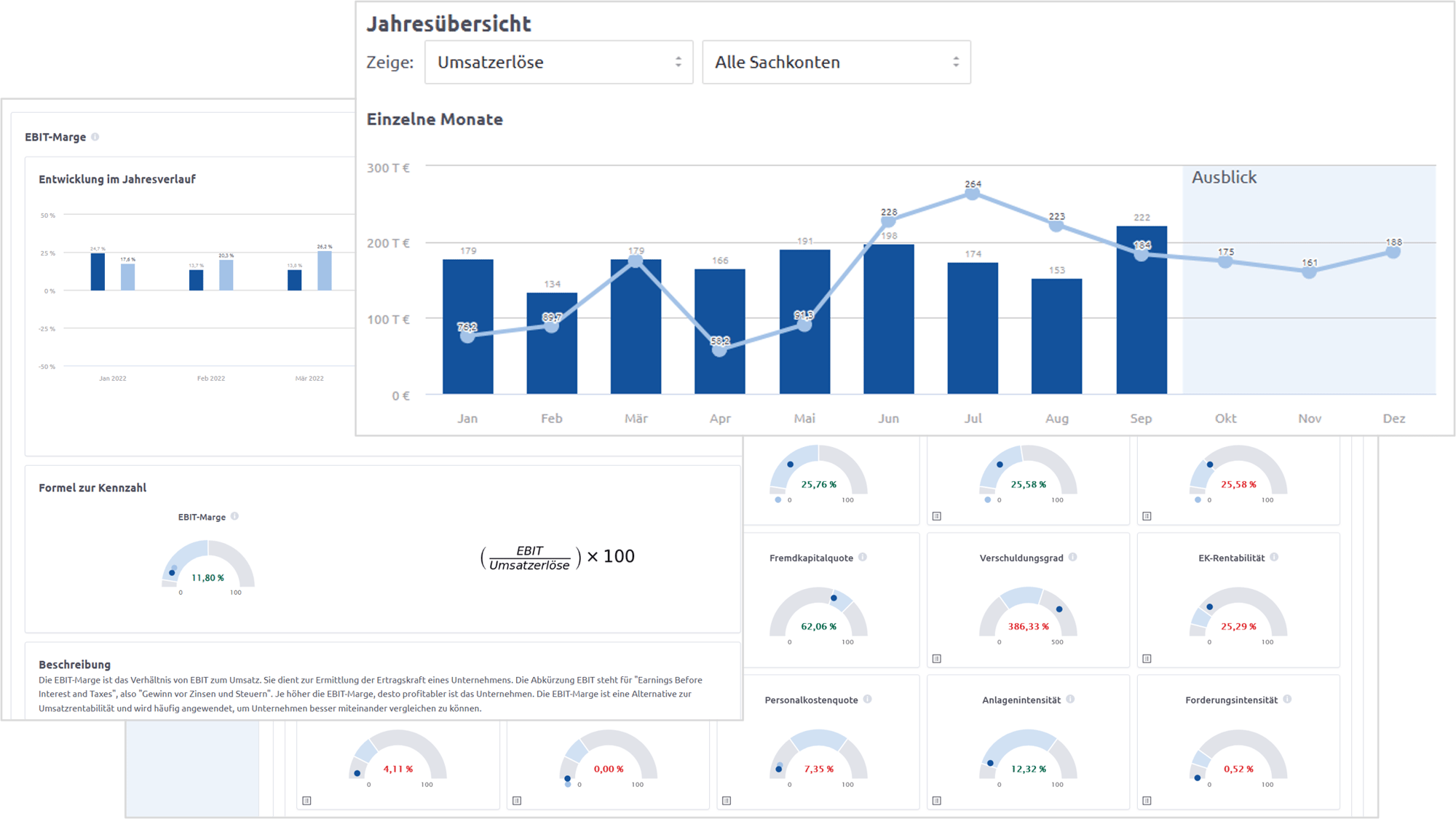 Companyon Controlling Software_Kennzahlen und Charts