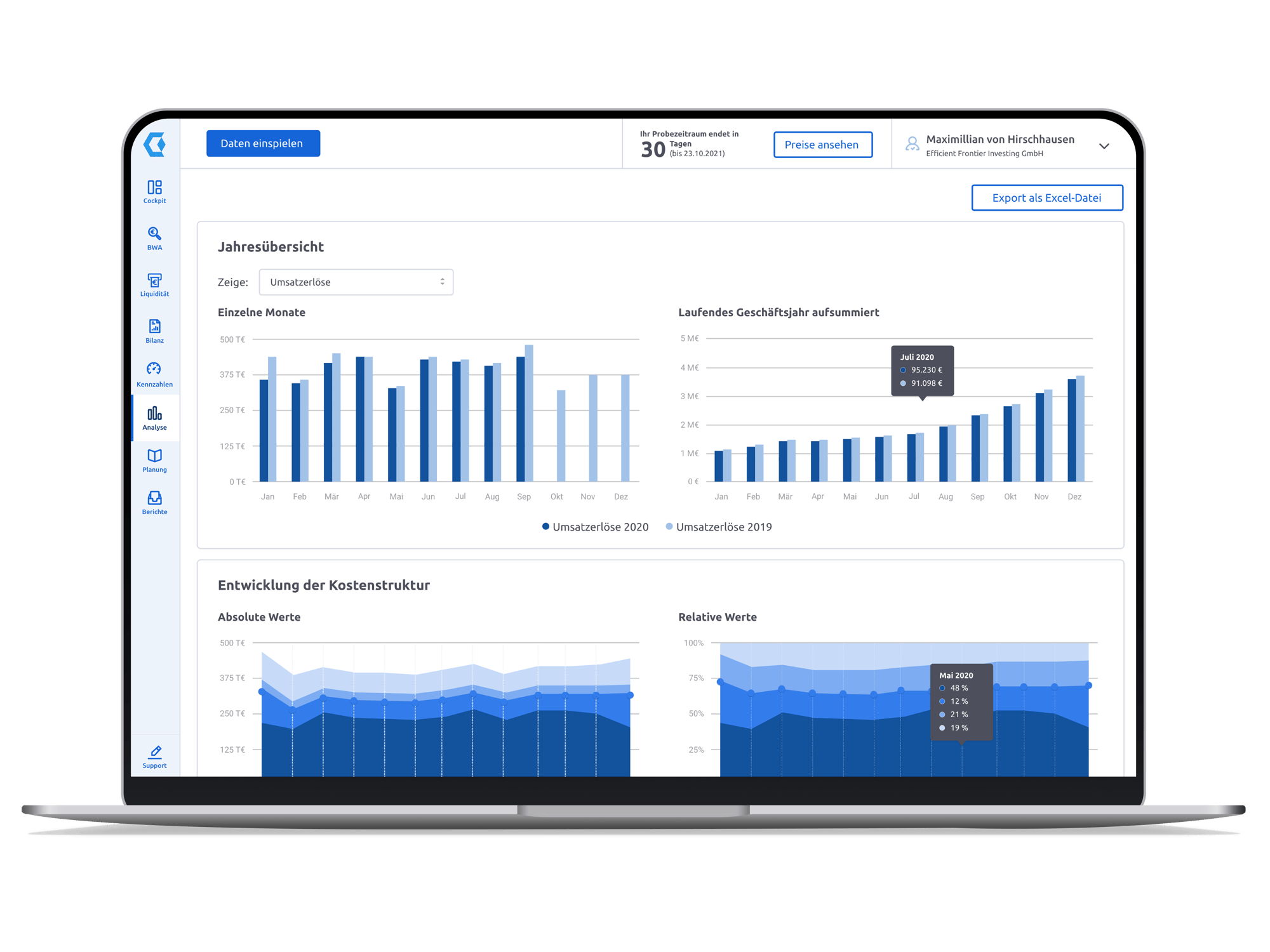 Companyon Controlling Software_Modul Analyse