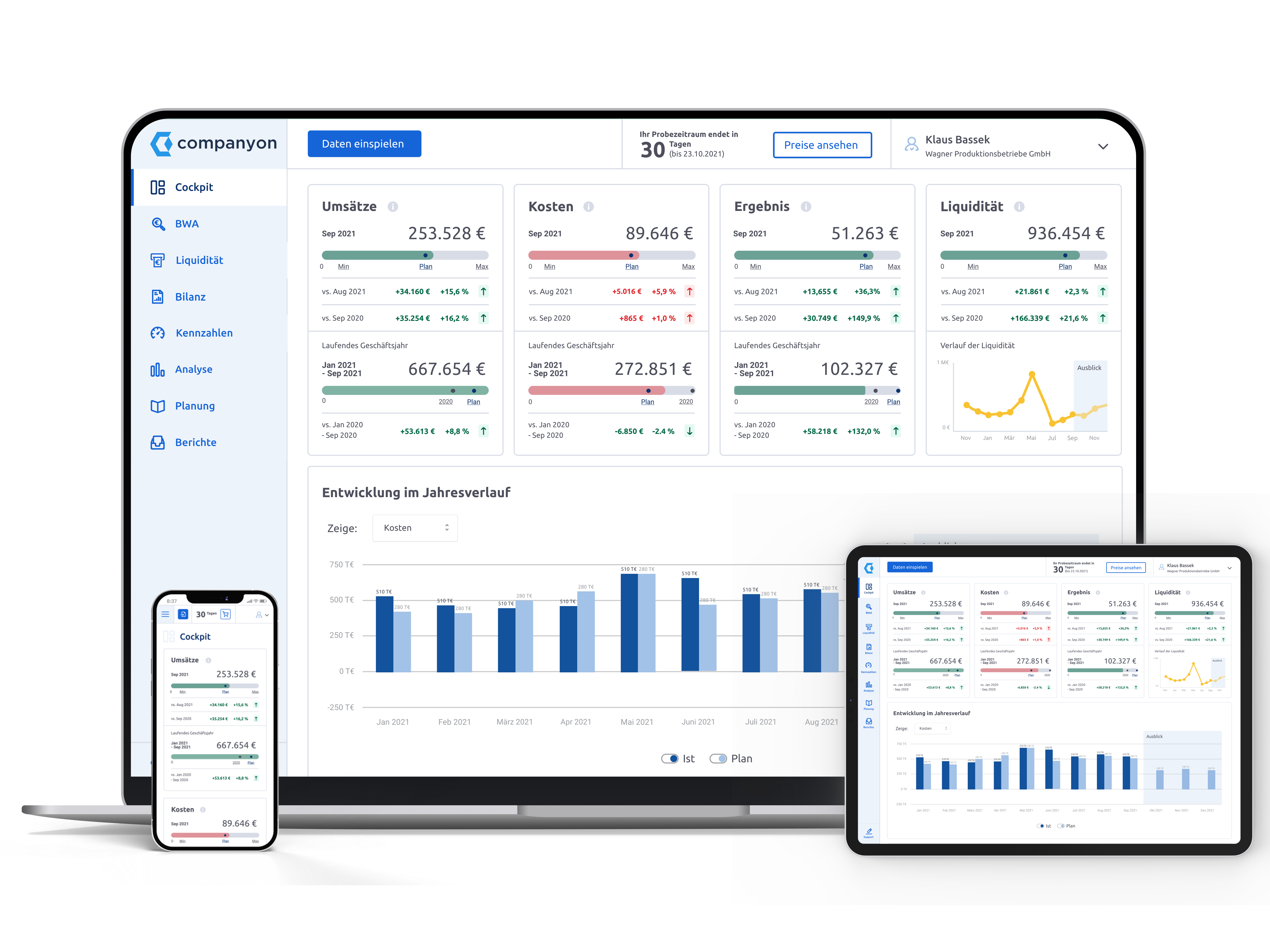 Companyon Controlling Software | Endgeräte