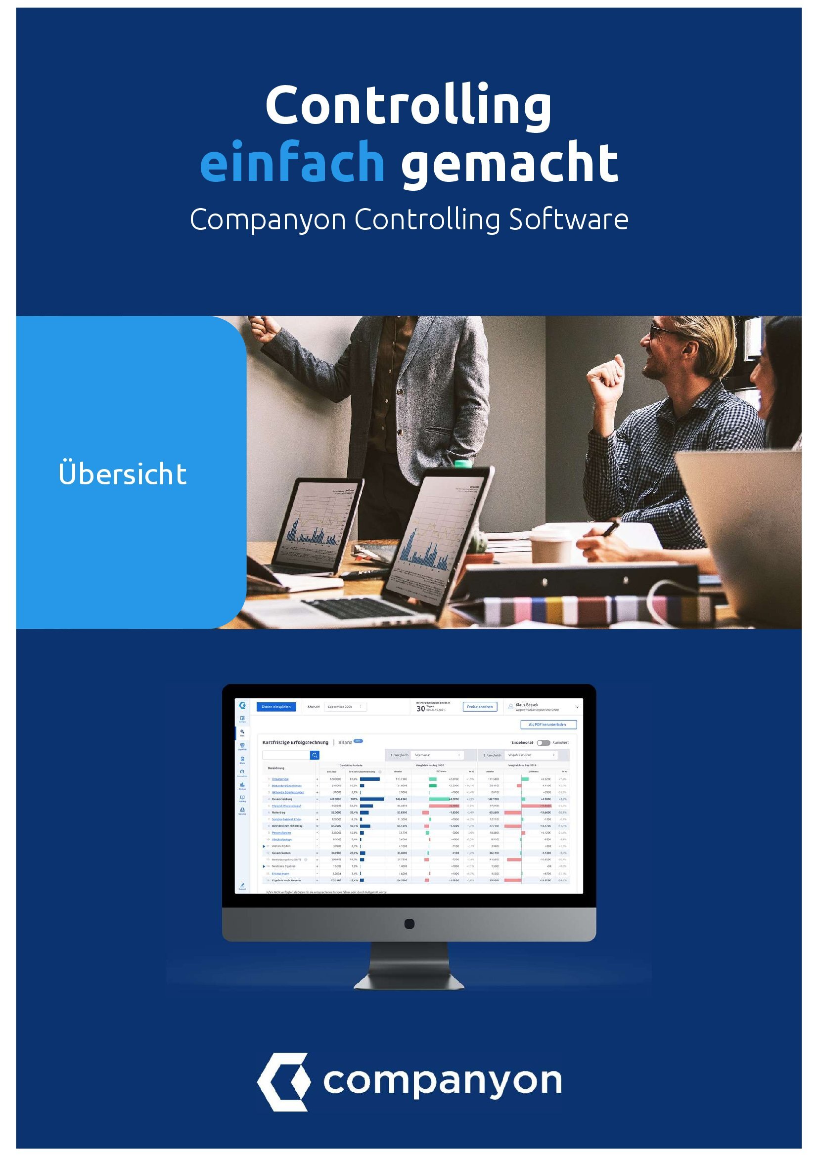 Companyon Controlling Software | Broschüre Übersicht